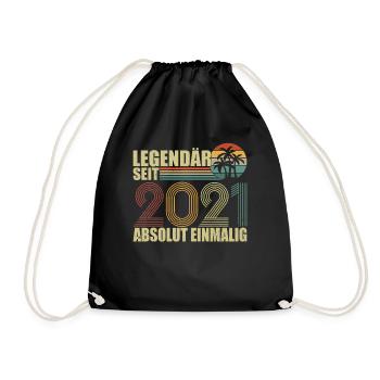 Vintage Legendary since 2021 Geburtstag - Turnbeutel - Schwarz - Vorne