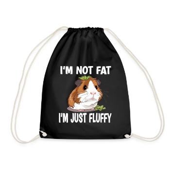 I'm Not Fat I'm Just Fluffy - Turnbeutel - Schwarz - Vorne