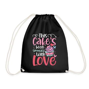 This Cake's Been Sprinkled With Love - Turnbeutel - Schwarz - Vorne
