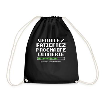 Veuillez Patienter Prochaine Connerie en Cours - Sac de sport léger - noir - Devant