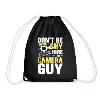 Don't Be Shy Hire This Camera Guy - Turnbeutel - Schwarz - Vorne