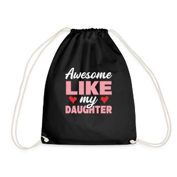 Génial comme mon cadeau père et filles - Sac de sport léger - noir - Devant