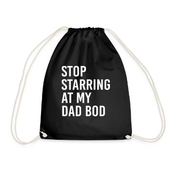 Dad Bod Werdender Papa Vaterschaft Familienvater - Turnbeutel - Schwarz - Vorne