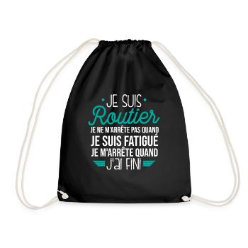 Je Suis Routier - Sac de sport léger - noir - Devant