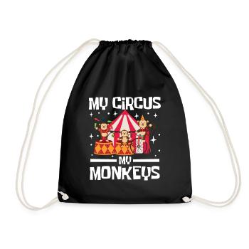 My Circus My Monkeys - Turnbeutel - Schwarz - Vorne