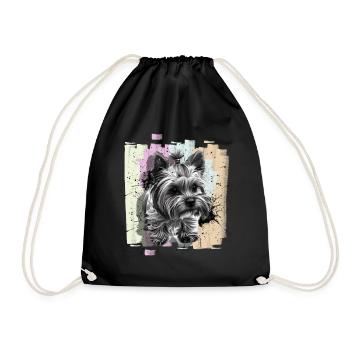 Yorkshire Terrier - Sac de sport léger - noir - Devant