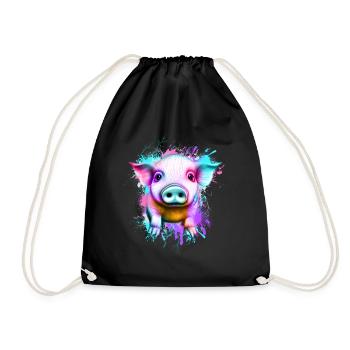 Cochon - Sac de sport léger - noir - Devant