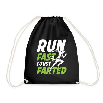 Run Fast I Just Farted für einen Jogger und - Turnbeutel - Schwarz - Vorne