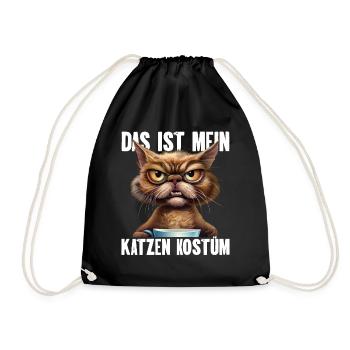 Das Ist Mein Katzen Kostüm - Turnbeutel - Schwarz - Vorne