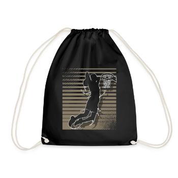 Basketball Basketballer - Turnbeutel - Schwarz - Vorne