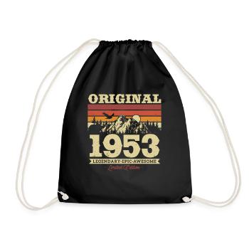 Vintage und Retro Geburtstagsgeschenk 1953 - Turnbeutel - Schwarz - Vorne