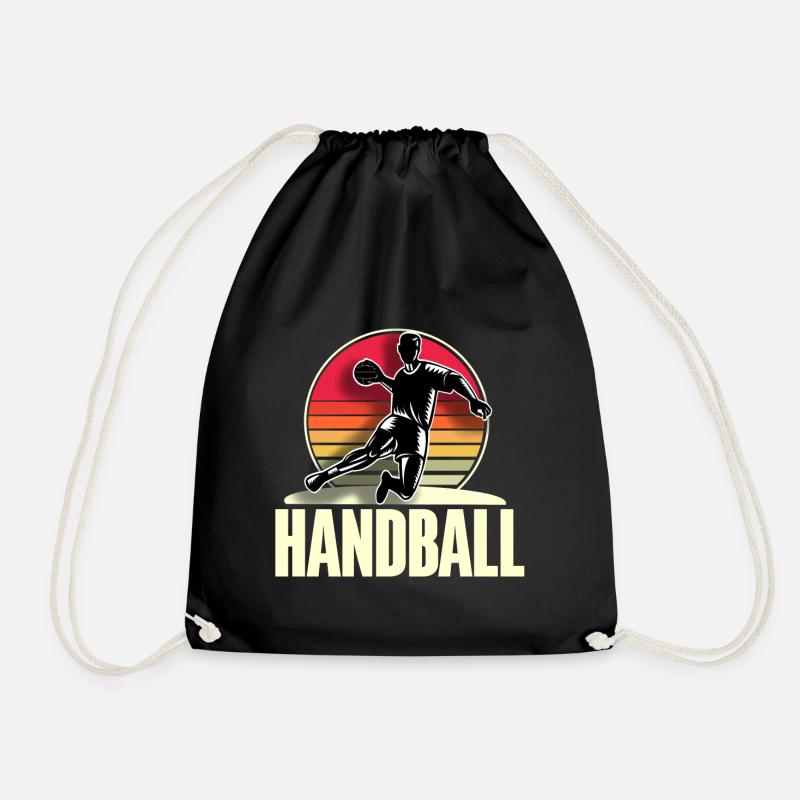 Handball Handballer - Turnbeutel - Schwarz