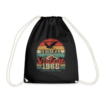 Birthday present 1968 - Drawstring Bag - black - Front