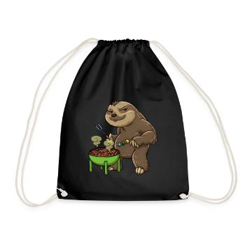 Crickets Sloth - Drawstring Bag - black - Front
