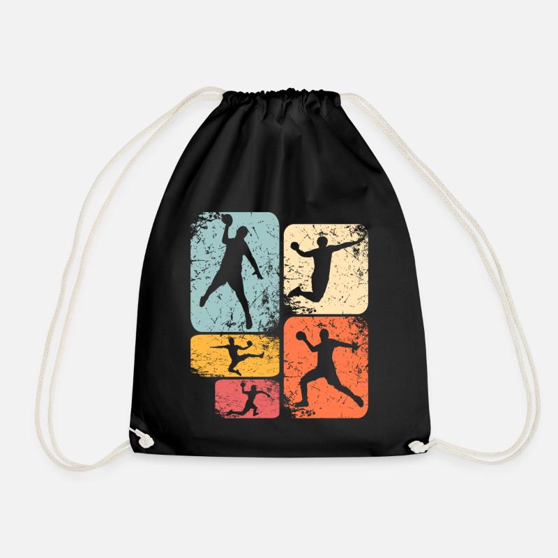 Handball Handballer - Turnbeutel - Schwarz