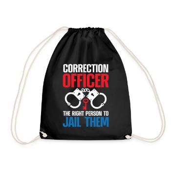 Correction Officer The Right Person To Jail Them - Turnbeutel - Schwarz - Vorne