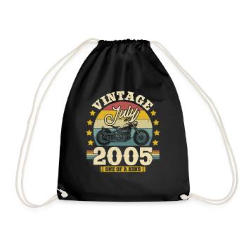 Birthday gift July 2005 - 18 years in 2023 - Drawstring Bag - black - Front