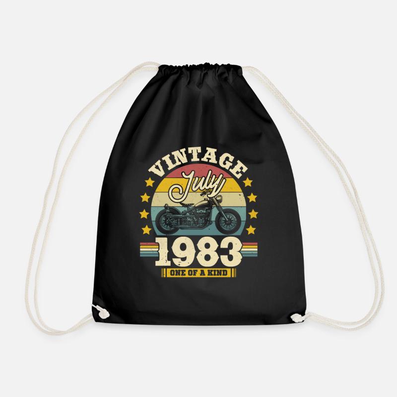 Geburtstagsgeschenk Juli 1983 - 40 Jahre - Turnbeutel - Schwarz