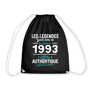 Legends October 1993 - 30 years - Drawstring Bag - black - Front