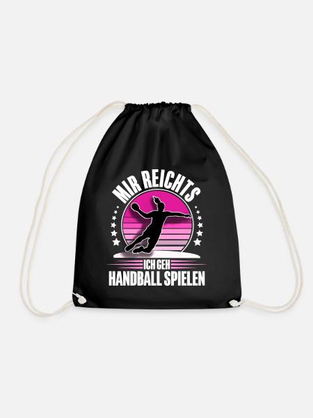 Handball Handballerin - Turnbeutel - Schwarz