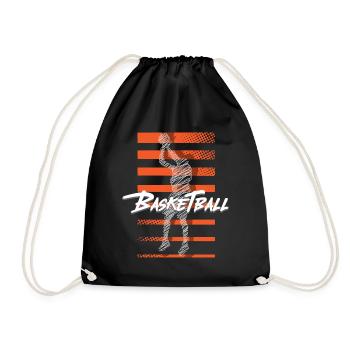Basketball Basketballer - Turnbeutel - Schwarz - Vorne
