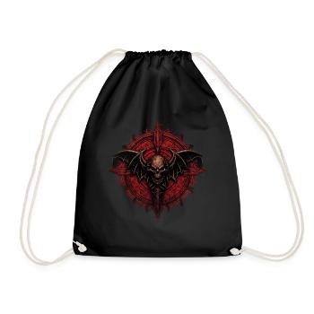 Gothik Okkult Satan Gotik Schwarze Szene Wicca - Turnbeutel - Schwarz - Vorne