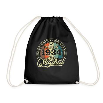 Original 1934 Vintage Vintage Birthday Retro - Sac de sport léger - noir - Devant
