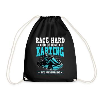 Courir dur ou rentrer à la maison Karting Pure Adrénaline - Sac de sport léger - noir - Devant