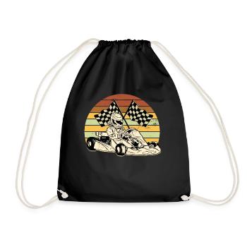 Go Kart Driver Retro Kids Go-Kart Race - Sac de sport léger - noir - Devant