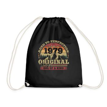 Original Vintage 1979 Einzigartiges Meisterstück - Turnbeutel - Schwarz - Vorne
