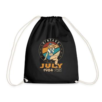 Juillet 1984 Juillet Cadeau d’anniversaire Juillet 1984 - Sac de sport léger - noir - Devant