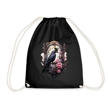 Gothik Okkult Satan Gotik Schwarze Szene Wicca - Turnbeutel - Schwarz - Vorne