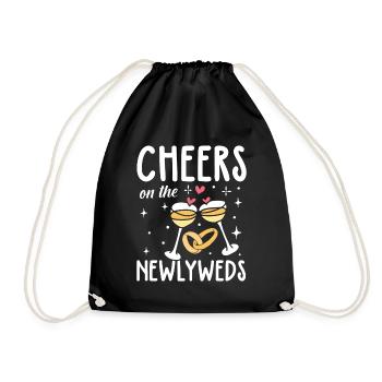 Cheers On The Newlyweds - Turnbeutel - Schwarz - Vorne