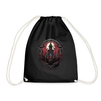 Gothik Okkult Satan Gotik Schwarze Szene Wicca - Turnbeutel - Schwarz - Vorne