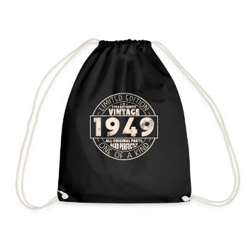 Millésime 1949 Cadeau 74/75 ans - Sac de sport léger - noir - Devant
