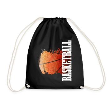 Basketball Basketballer - Turnbeutel - Schwarz - Vorne
