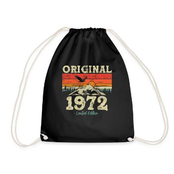 Cadeau d’anniversaire original de 1972 - Sac de sport léger - noir - Devant
