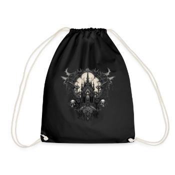 Gothik Okkult Satan Gotik Schwarze Szene Wicca - Turnbeutel - Schwarz - Vorne