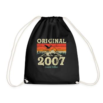 Birthday present 2007 16/17 years - Drawstring Bag - black - Front