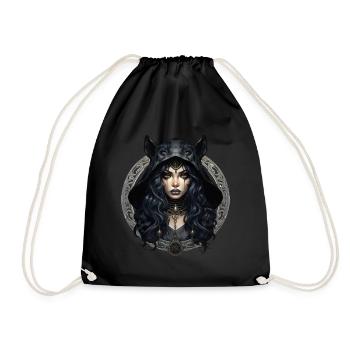 Gothik Okkult Satan Gotik Schwarze Szene Wicca - Turnbeutel - Schwarz - Vorne