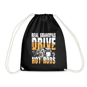 Real Grandpas Drive Hot Rods - Turnbeutel - Schwarz - Vorne