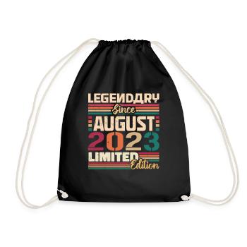2023 August Birthday Legend August 2023 - Drawstring Bag - black - Front