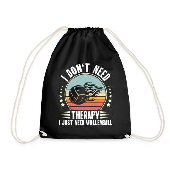 Volleyball - Drawstring Bag - black - Front