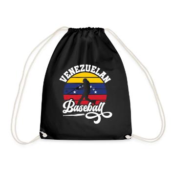Venezuela Baseballspieler Baseball Meisterschaft - Turnbeutel - Schwarz - Vorne