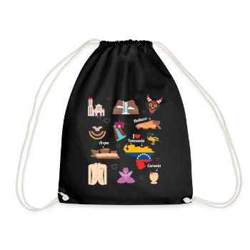 Venezuela Südamerika Reisen Länderreisen Backpack - Turnbeutel - Schwarz - Vorne