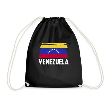 Venezuela Flagge Südamerikanisches Land Geschenk - Turnbeutel - Schwarz - Vorne
