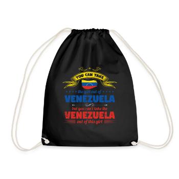 Venezuela Frau Lustiges Venezuelaner Geschenk - Turnbeutel - Schwarz - Vorne