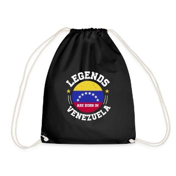 Legenden Geboren In Venezuela Südamerika Geschenk - Turnbeutel - Schwarz - Vorne