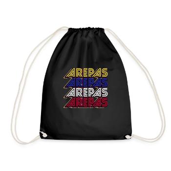 Venezuela Traditional South American Arepas - Drawstring Bag - black - Front