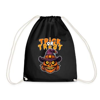 Halloween Design Creepy Skeleton Design - Drawstring Bag - black - Front
